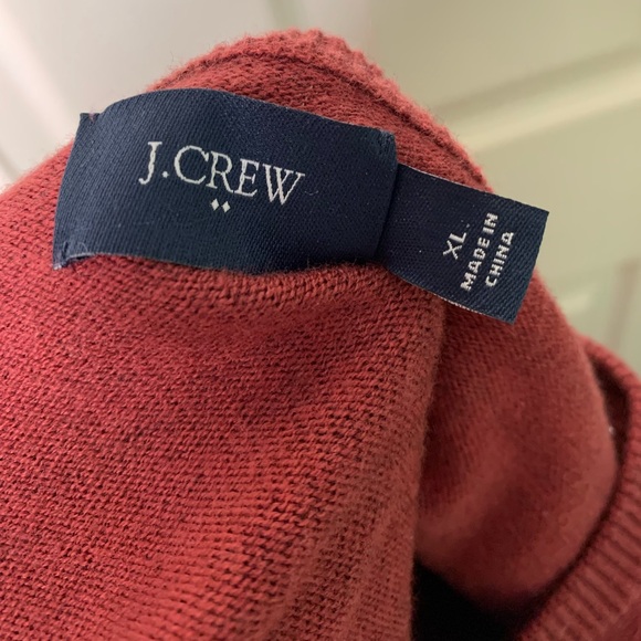 J Crew | Men’s V Neck Cotton Nylon Merino Wool Blend Sweater - XL - Picture 3 of 4